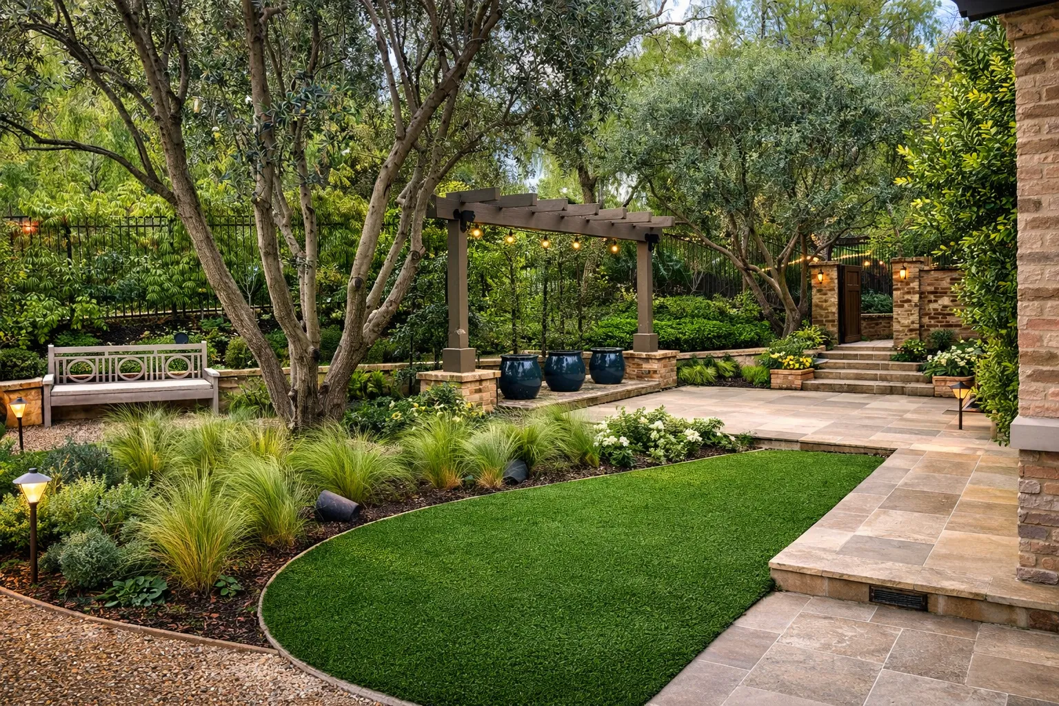 Luxury garden design in South Orange County