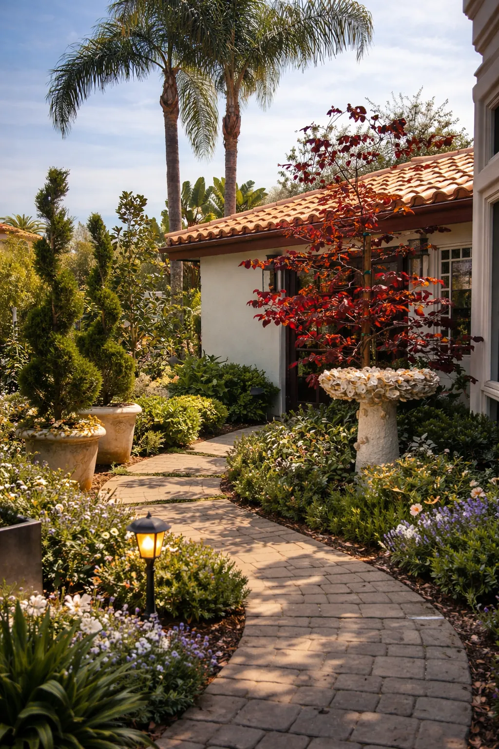 Cottage garden landscape