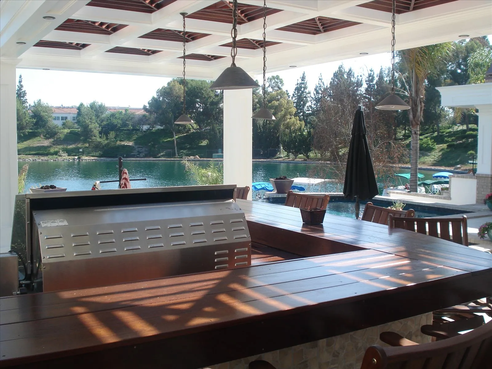 Stone walkway and garden border