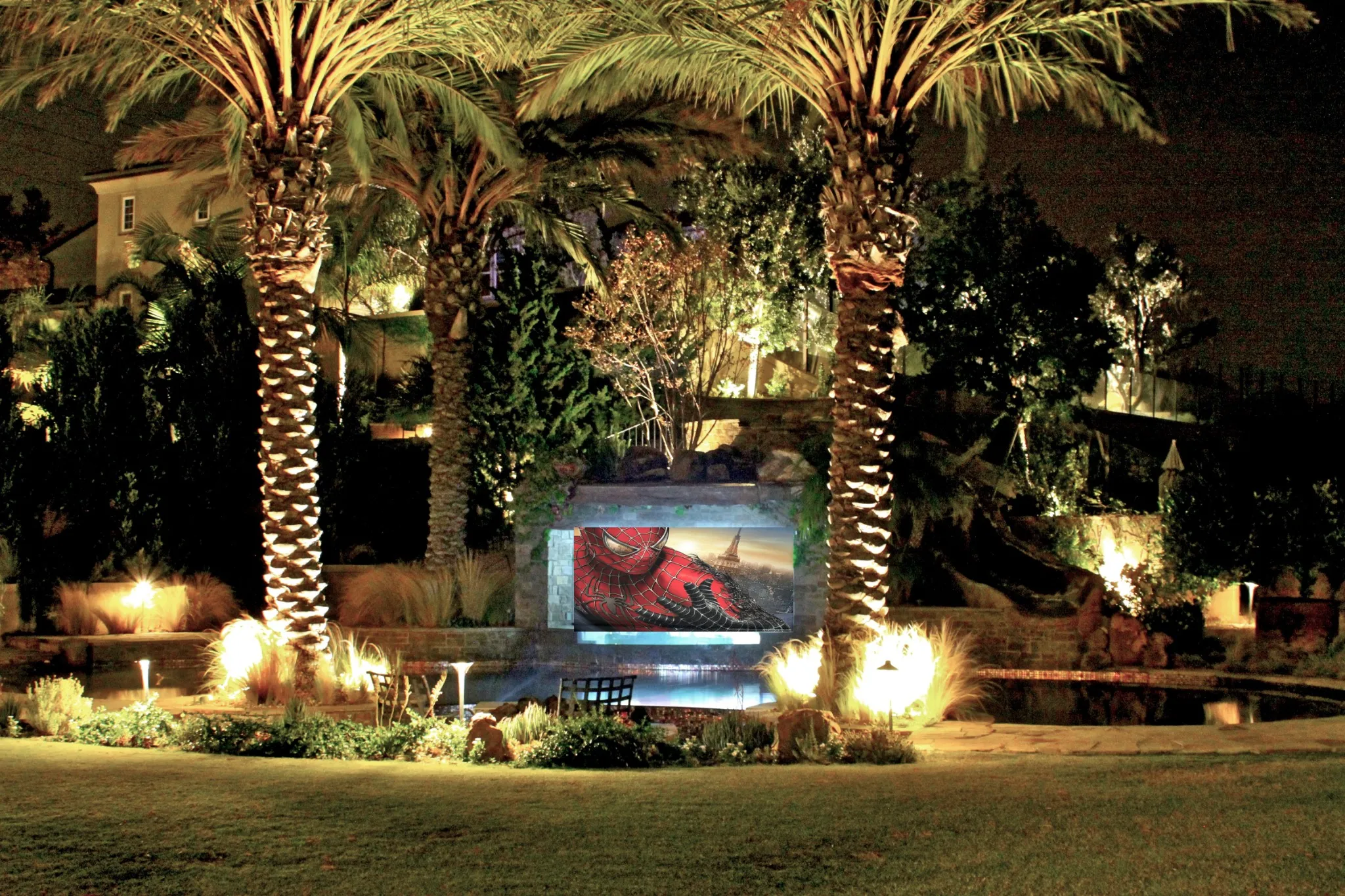 Outdoor living lounge area