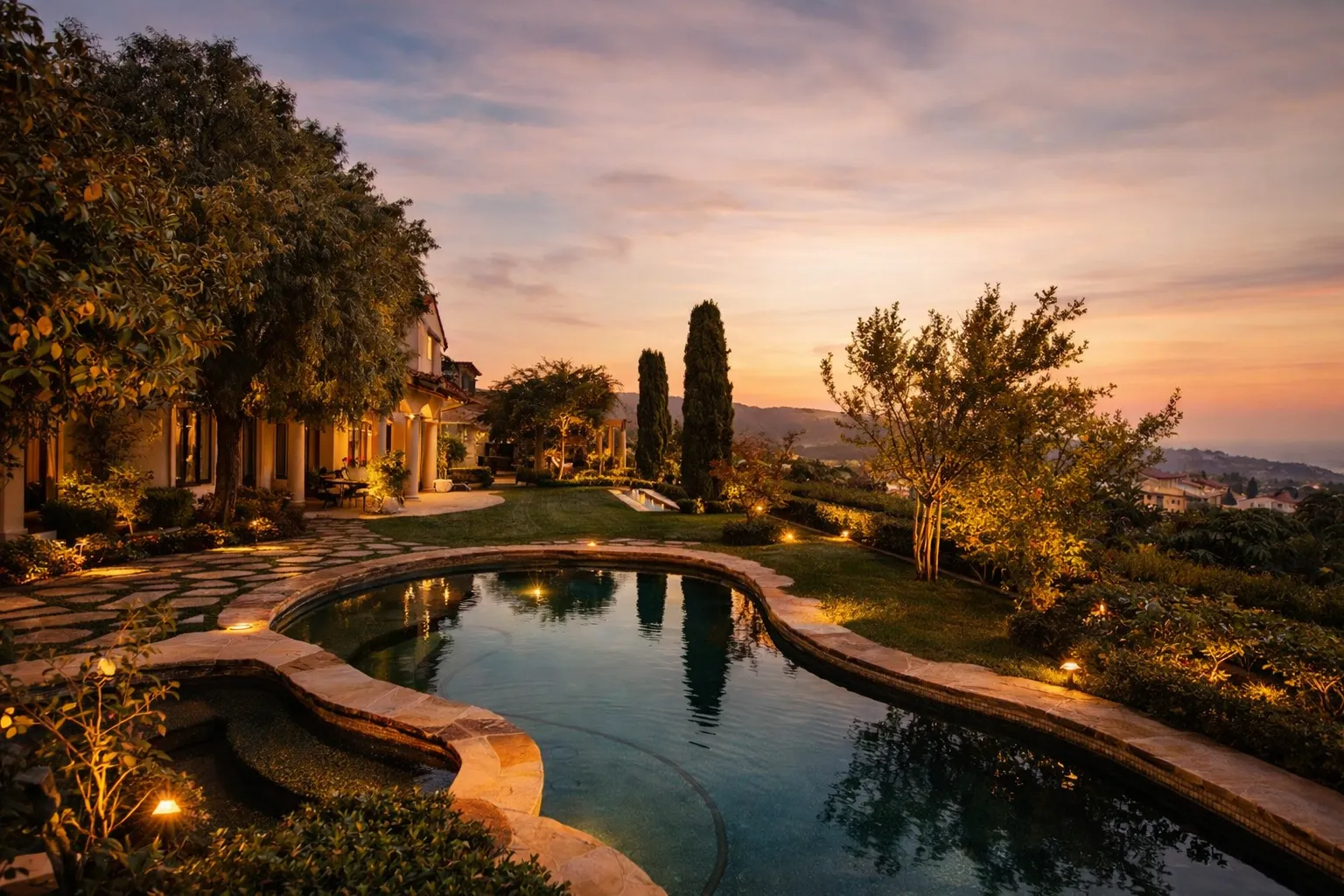 Pool and outdoor living space
